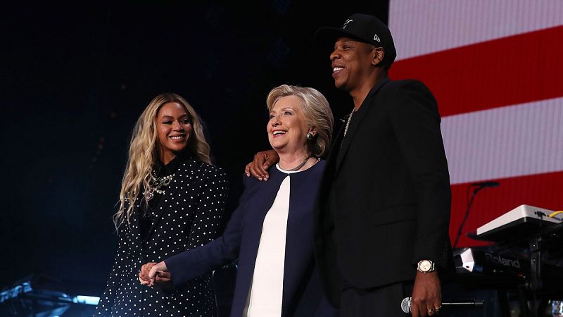 Beyonce y Jay Z protagonizan un concierto en apoyo a Clinton