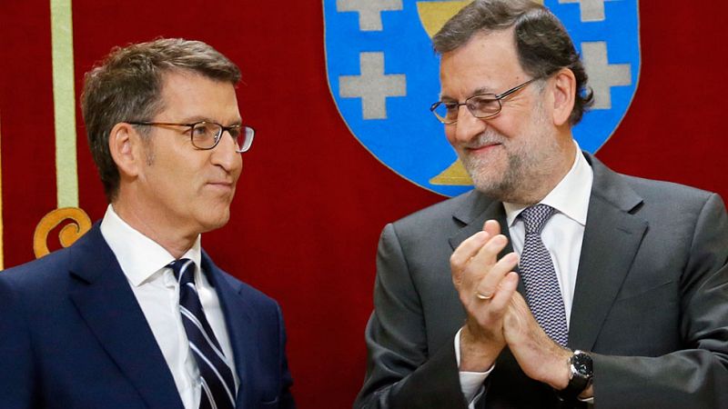 Rajoy apela a la moderación para gobernar y arropa a Núñez Feijóo en su toma de posesión