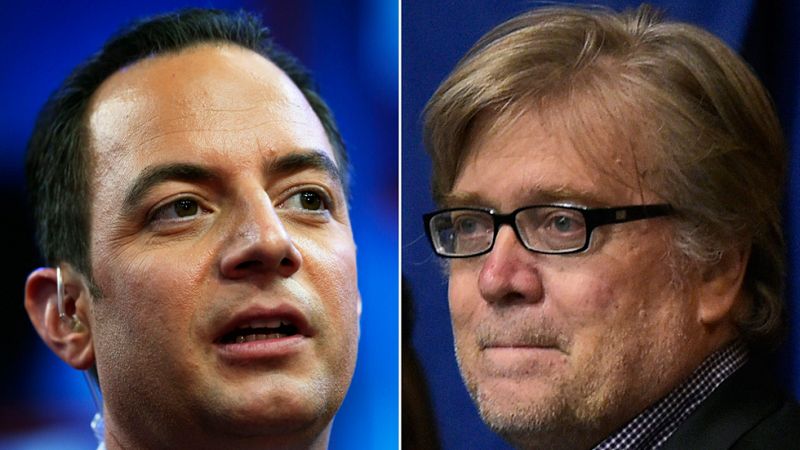 Trump nombra a Reince Priebus jefe de gabinete y a Steve Bannon, estratega y consejero