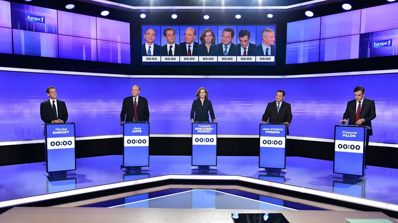 Fillon gana a Juppé y Sarkozy el último debate antes de las primarias del partido de centroderecha francés