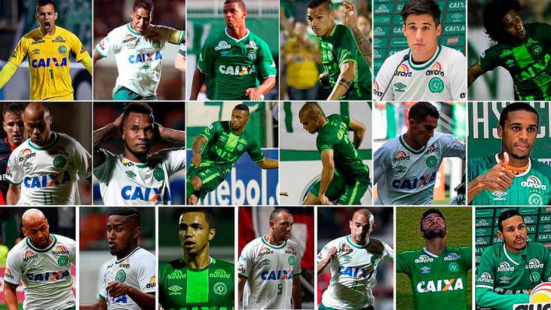 Los 19 jugadores del Chapecoense que murieron en el accidente aéreo en Colombia
