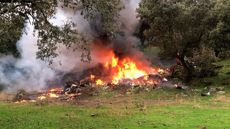 Mueren dos adultos y dos menores tras estrellarse una avioneta en la localidad toledana de Segurilla