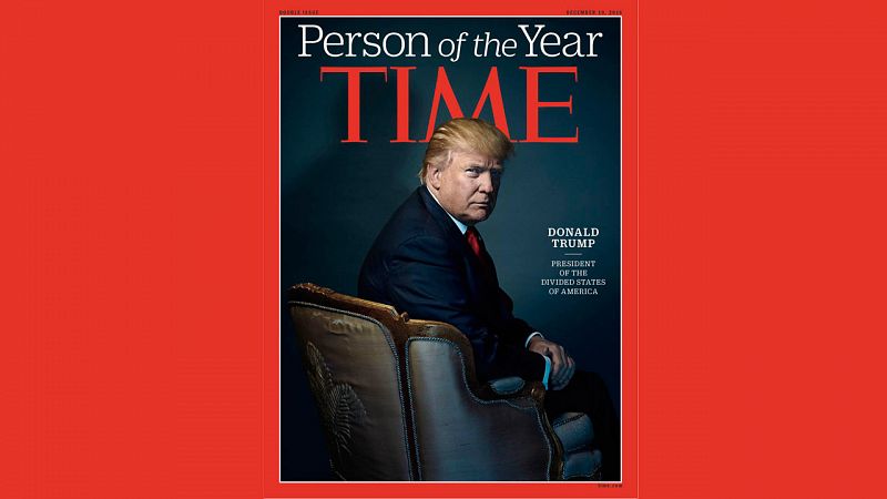 'Time' elige como personaje del año 2016 a Donald Trump, el "presidente de los Estados Divididos de América"