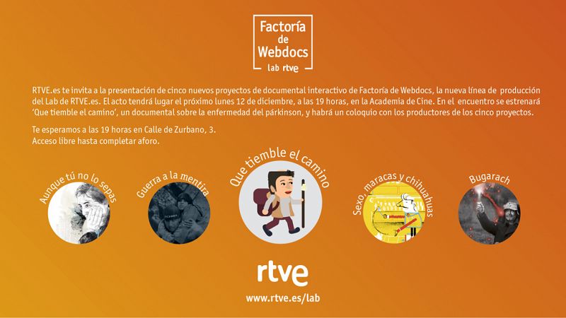 RTVE.es te invita a la presentación de Factoría de Webdocs, una apuesta por el documental interactivo