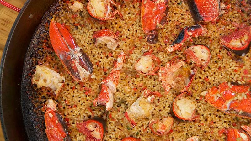 Receta de paella de bogavante