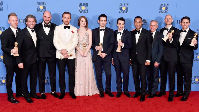 'La La Land' hace historia en los Globos de Oro con siete galardones