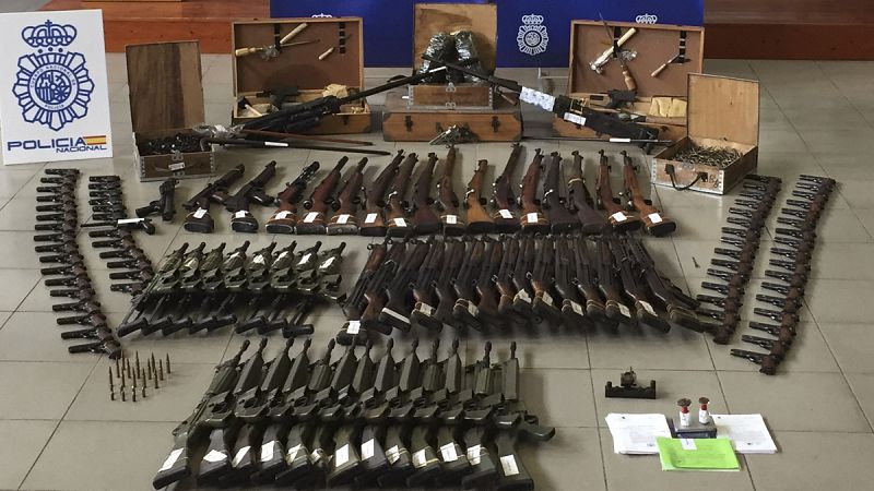 La Policía Nacional se incauta de más de 10.000 armas valoradas en 10 millones de euros en el mercado negro