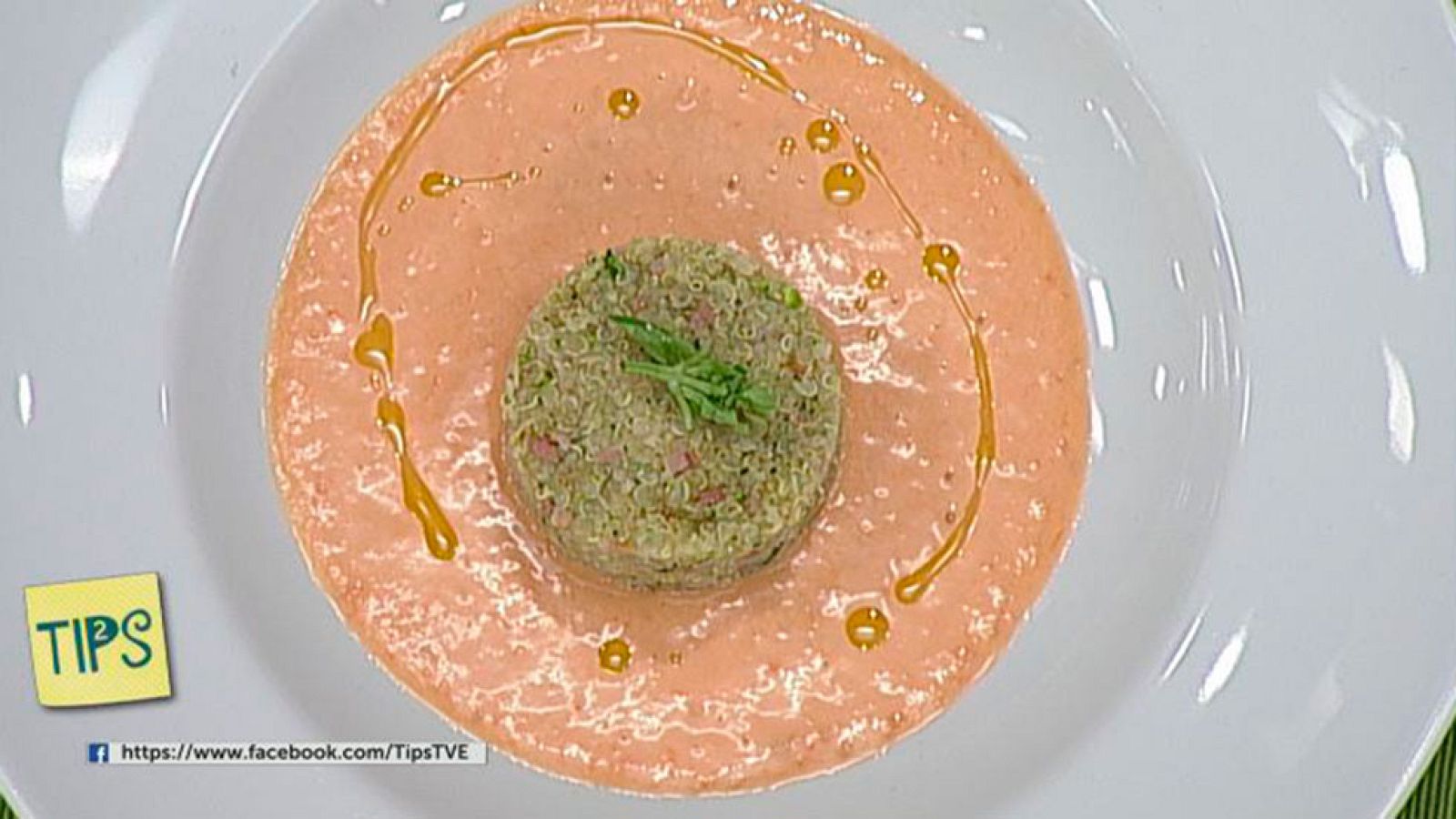 TIPS - Cocina - Quinoa con salmorejo de menta