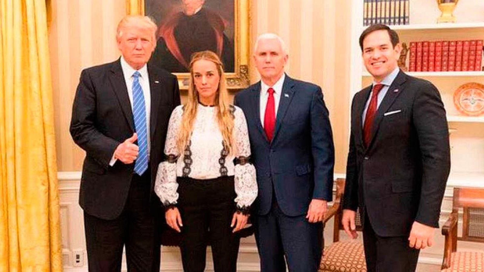 Trump pide la liberación "inmediata" de Leopoldo López tras recibir a Lilian Tintori