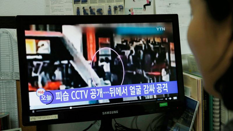 La televisión japonesa difunde toda la secuencia del ataque a Kim Jong-nam