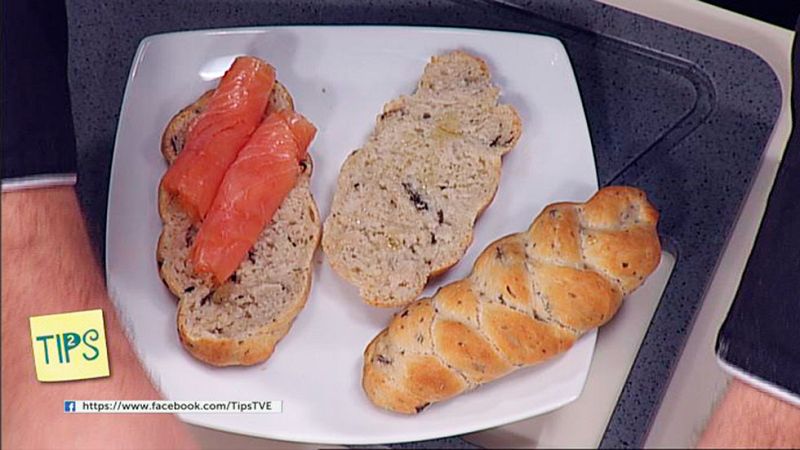 Receta  de Pan de setas con salm�n ahumado
