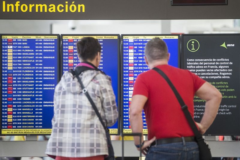 Cancelados 80 vuelos entre España y el resto de Europa por la huelga de controladores franceses