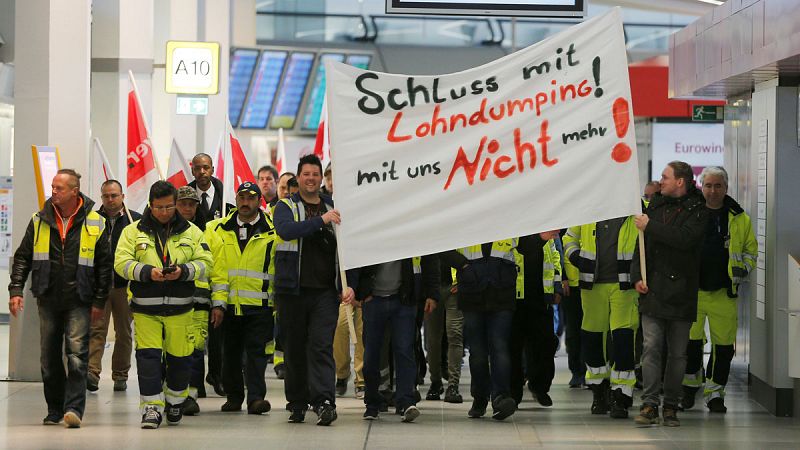 La huelga del personal de tierra de los aeropuertos de Berlín obliga a cancelar 659 vuelos
