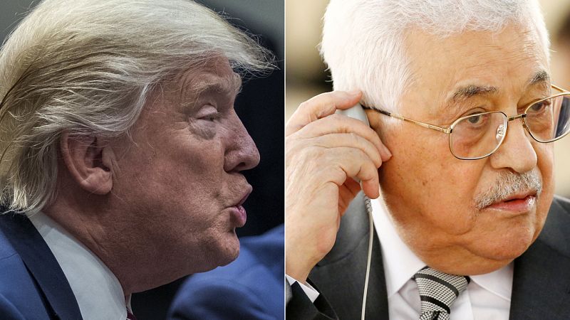 Trump invita al presidente palestino Mahmud Abbas a visitar la Casa Blanca en su primera conversación telefónica