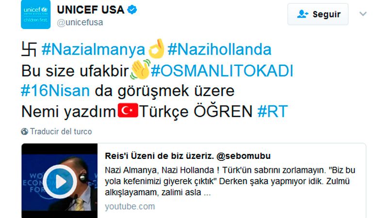Piratas informáticos atacan decenas de cuentas mundiales de Twitter con mensajes pro-Erdogan