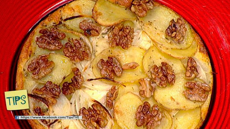 Receta de Gratn de patatas y nueces