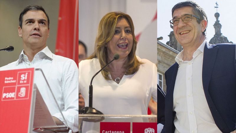 Susana Díaz y Pedro Sánchez piden "unidad" y López se desmarca del "choque de trenes"