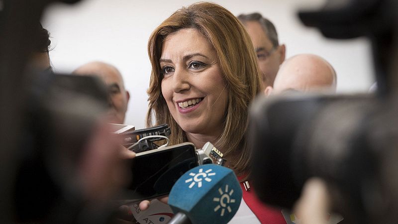 Susana Díaz comienza su carrera por liderar el PSOE mientras Sánchez y López siguen con su campaña