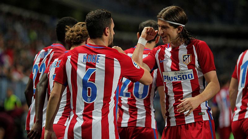 Koke y Filipe Luis llevan al Atlético al podio de la Liga