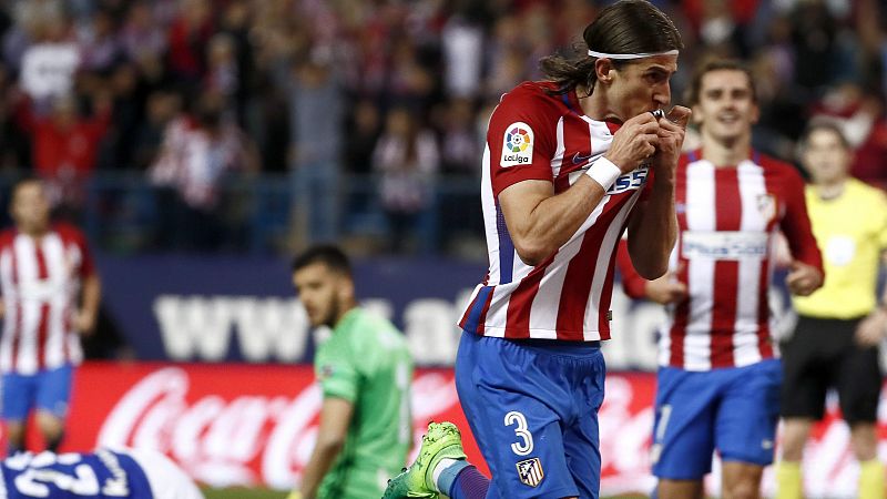 Un gol de Filipe Luis da la victoria al Atlético