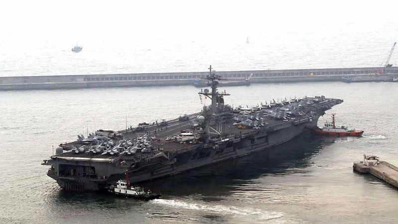 Estados Unidos envía un portaaviones hacia la Península de Corea como muestra de fuerza