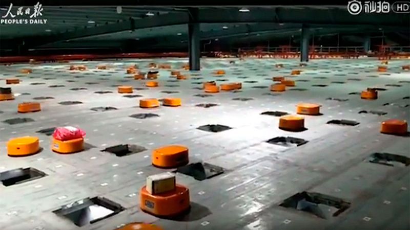 Una empresa de paquetería china implanta robots para ahorrar el 50% de sus costes laborales
