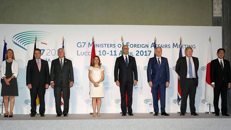 Los países del G7 rechazan nuevas sanciones a Rusia pero le piden que deje de apoyar a Al Asad