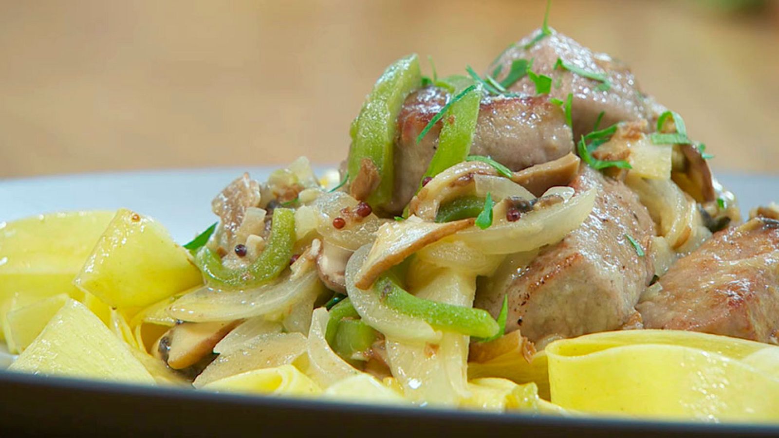 Torres en la cocina - Ternera stroganoff con parppardelle