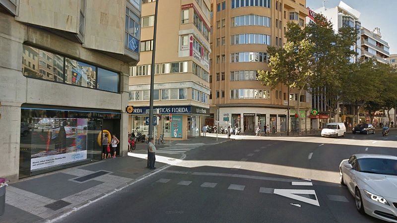 Cinco heridos en un atropello múltiple en un accidente en el centro de Palma