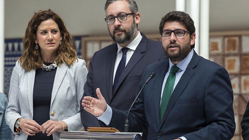 López Miras pide a Cs "no perder más el tiempo" y alcanzar un acuerdo para formar gobierno en Murcia