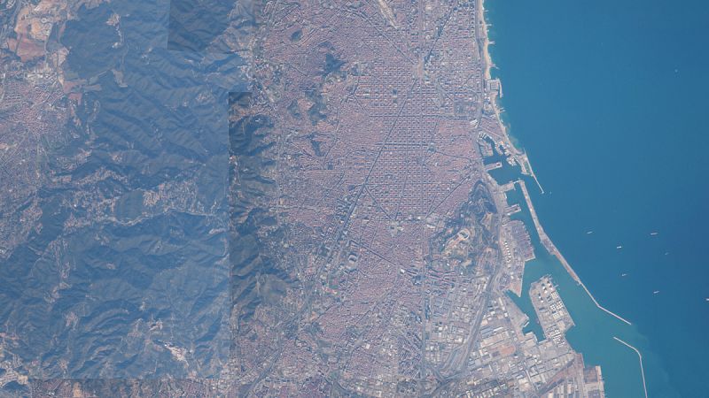 Madrid, Barcelona, Valencia y Sevilla, vistas desde el espacio