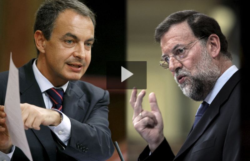 Zapatero reconoce la  "difícil" situación y Rajoy le acusa de "ganar tiempo hasta que escampe"