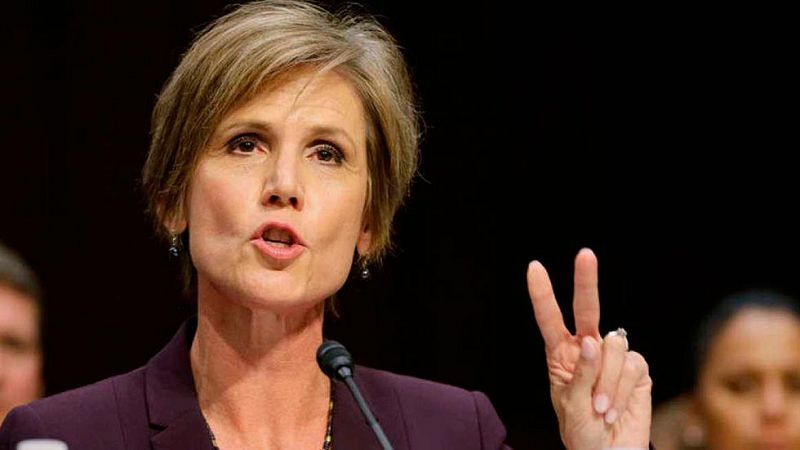 Sally Yates, exfiscal general, avis a la Casa Blanca del peligro de un "chantaje" de Rusia