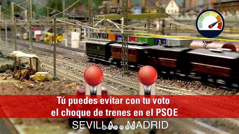 Patxi Lpez arranca la campaa con un vdeo que alerta del "choque de trenes" en el PSOE que l puede parar