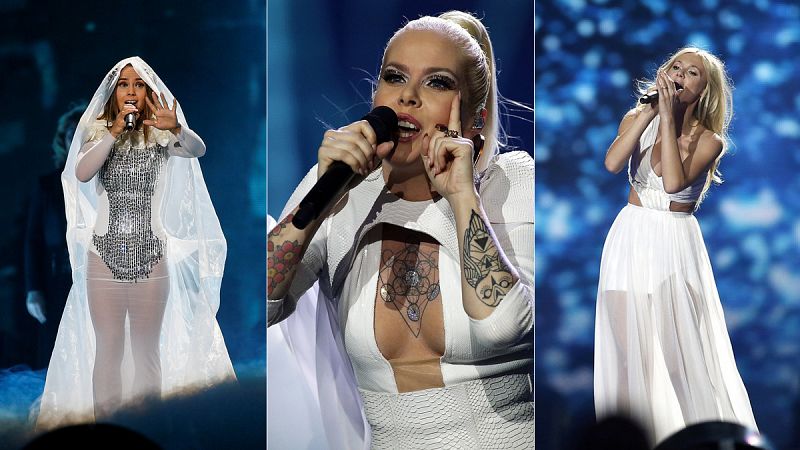 El blanco y las transparencias predominan en la primera semifinal de Eurovisión