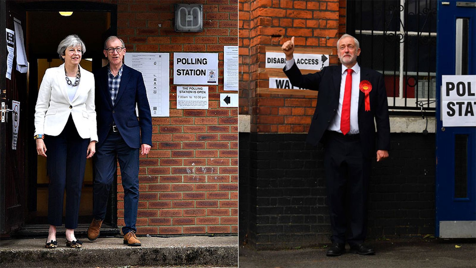 Los británicos eligen entre reforzar a Theresa May o dar la alternativa a Jeremy Corbyn