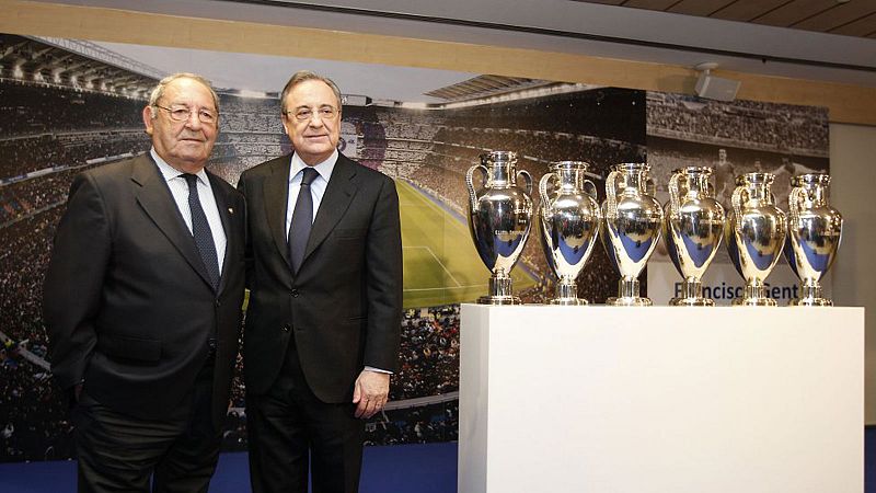 Florentino Pérez y Paco Gento, en Informe Semanal