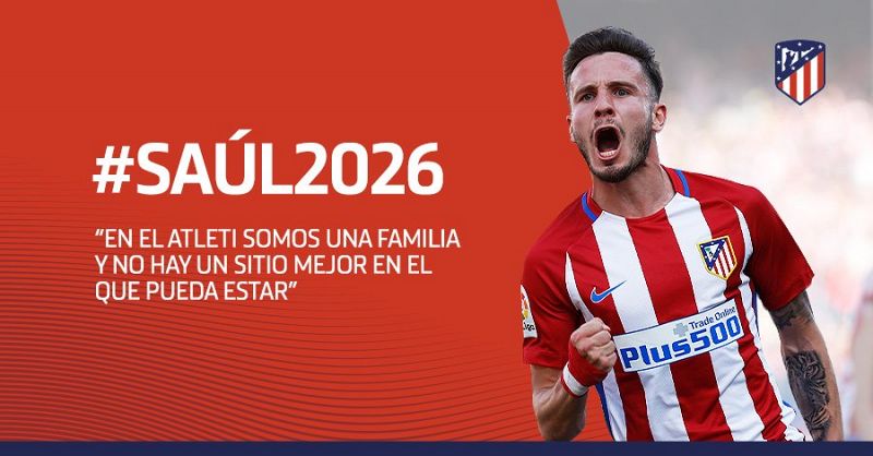 Saúl amplía su contrato con el Atlético de Madrid hasta 2026