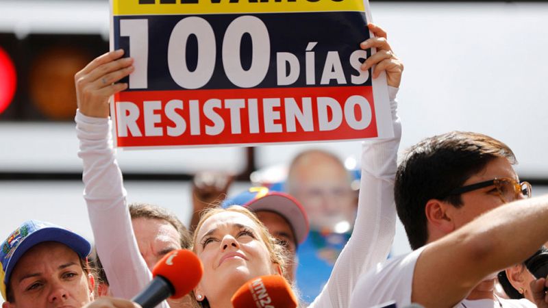 Venezuela completa 100 días de protestas contra Maduro tras la excarcelación de Leopoldo López