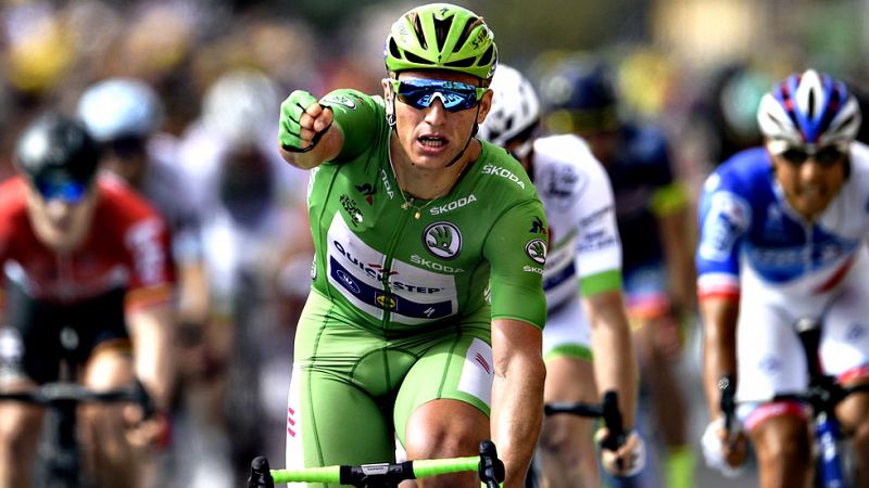 Marcel Kittel juega con repker en el Tour