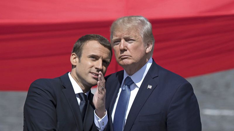 Macron homenajea a Trump en el desfile de la Fiesta Nacional: "Nada separará jamás" nuestros lazos