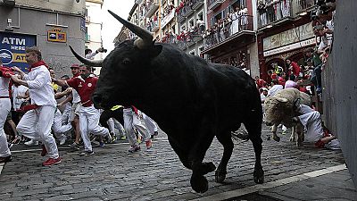 San Ferm�n deja encierros limpios y r�pidos, con siete heridos por asta de toro