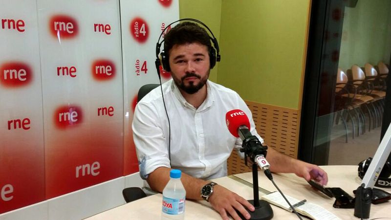 Rufián (ERC): "El 1 de octubre se va a votar el referéndum (en Cataluña), como se prometió"
