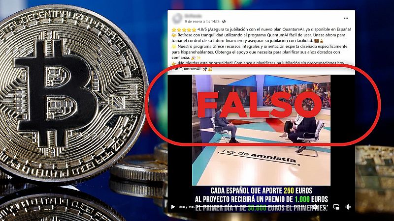 Este vídeo de Silvia Intxaurrondo y Pedro Sánchez en TVE promocionando criptomonedas es falso