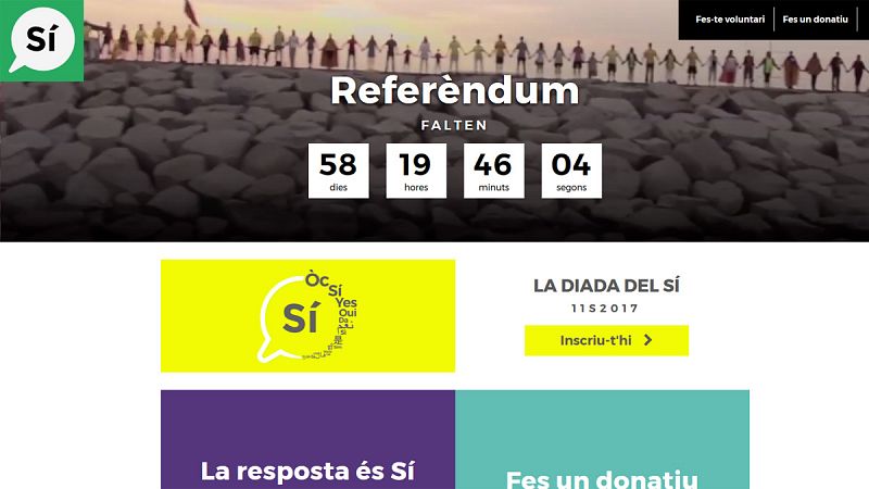 La campaña catalana del 'sí' a la independencia comenzará el 15 de septiembre