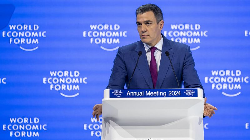 Sánchez pide a las empresas en Davos implicación con sus políticas sociales: "Somos aliados, no rivales"