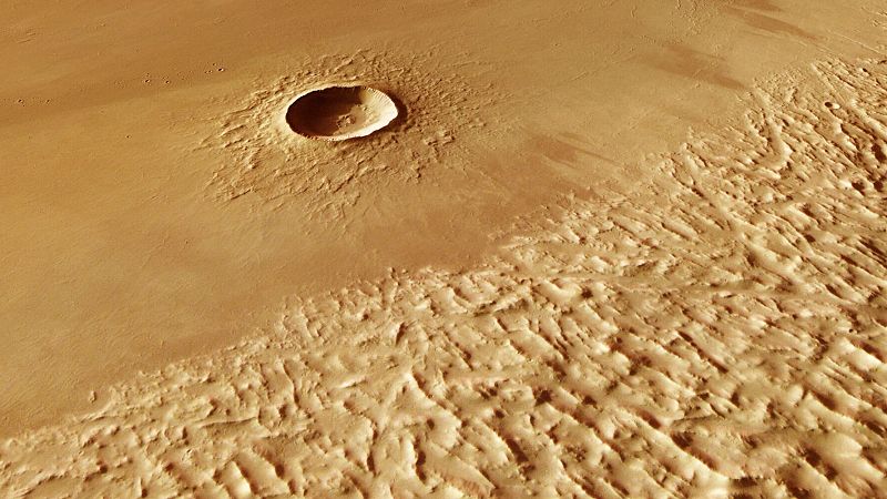 La sonda Mars Express halla profundas capas de hielo bajo el ecuador de Marte, claves para futuras misiones