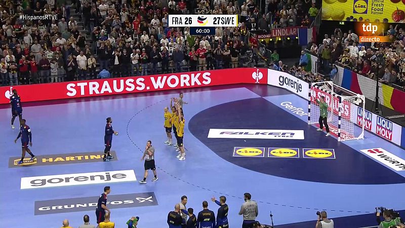 Dinamarca y Francia se jugarn el Europeo de balonmano y Alemania y Suecia el billete a Pars en la 'finalsima de consolacin'