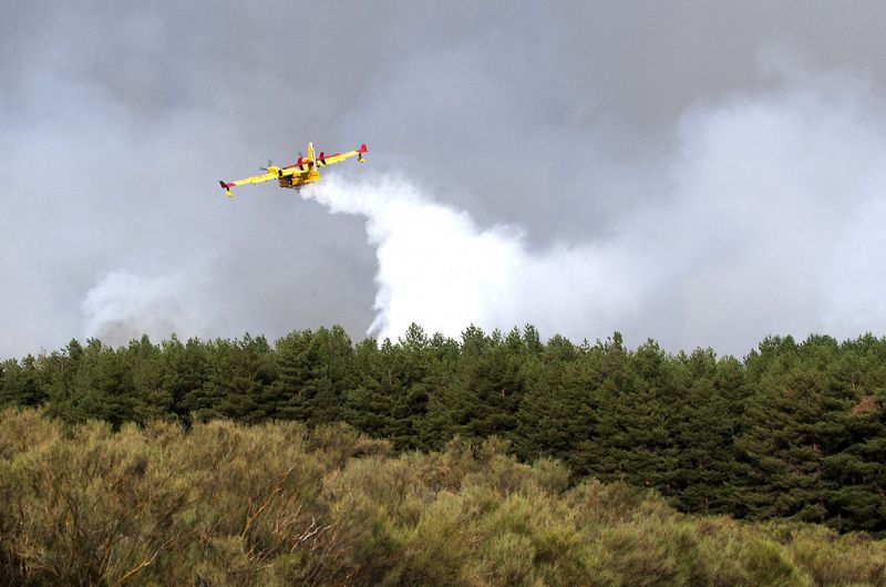 El incendio cerca del Parque Regional de Gredos, en Ávila, aún sin controlar, arrasa más de 500 hectáreas