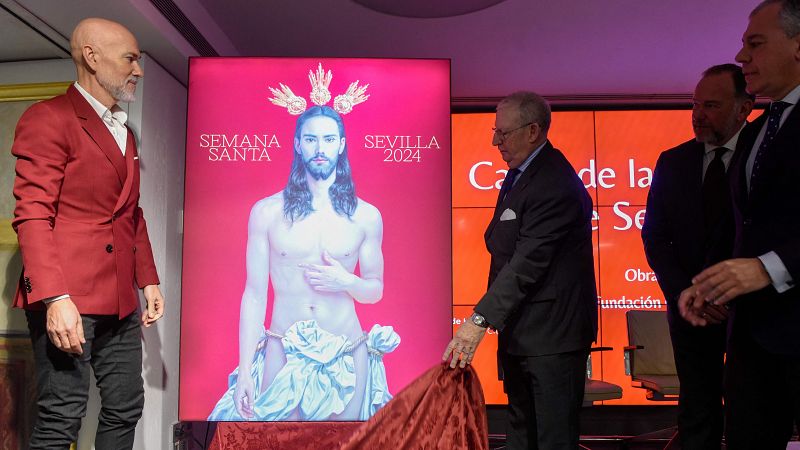 El autor del cartel de la Semana Santa de Sevilla que ha causado revuelo dice que "será un icono"
